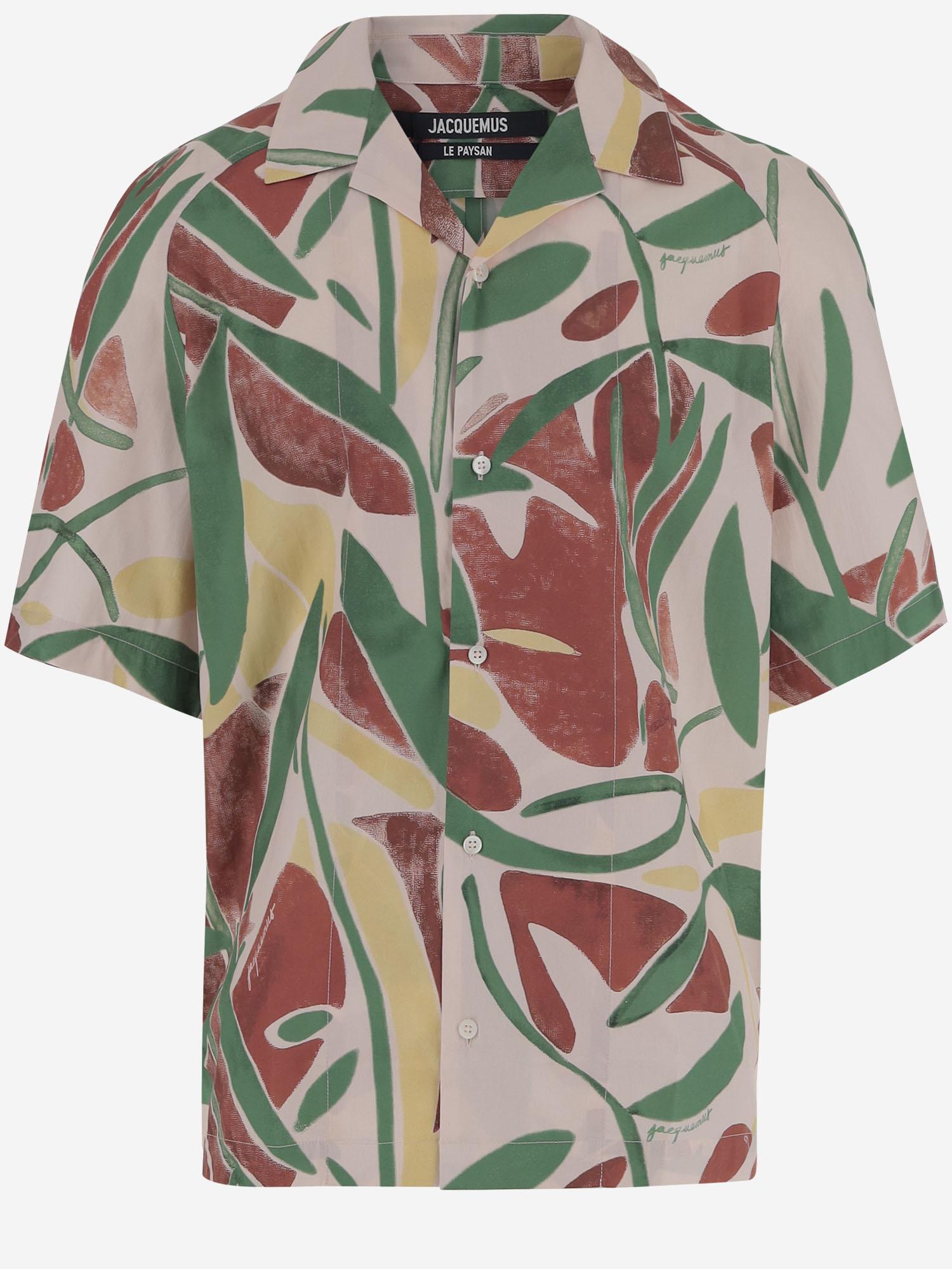 CAMICIA FONCCIO IN COTONE CON STAMPA VEGETALE SHM00535AW00691 4EQ JACQUEMUS 