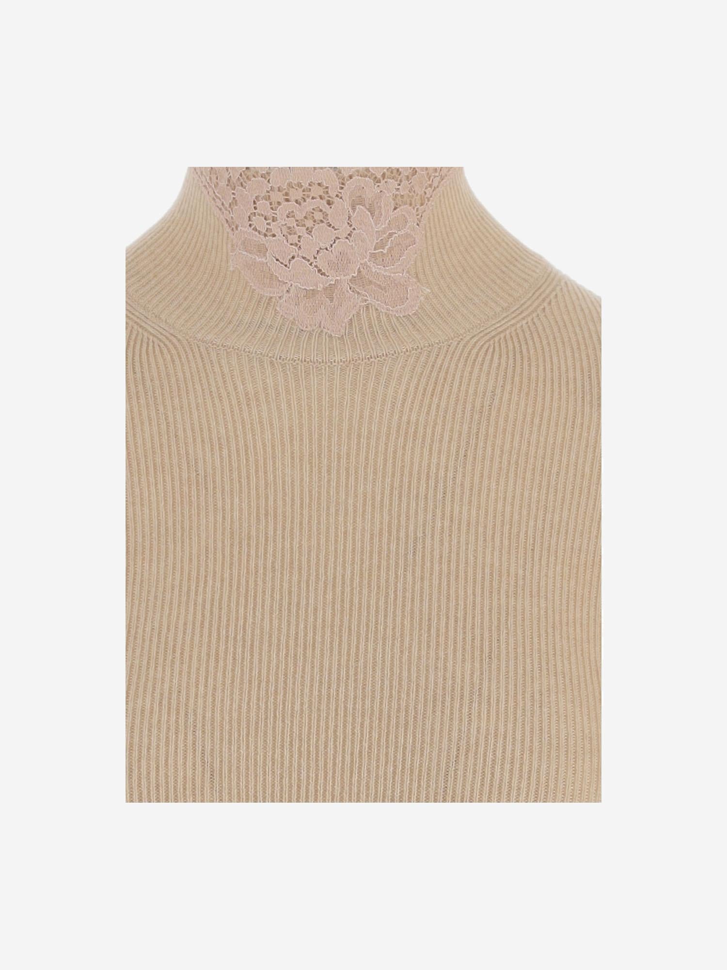 MAGLIONE IN CASHMERE con pizzo 7B0KC68L 9QTDPT VALENTINO 