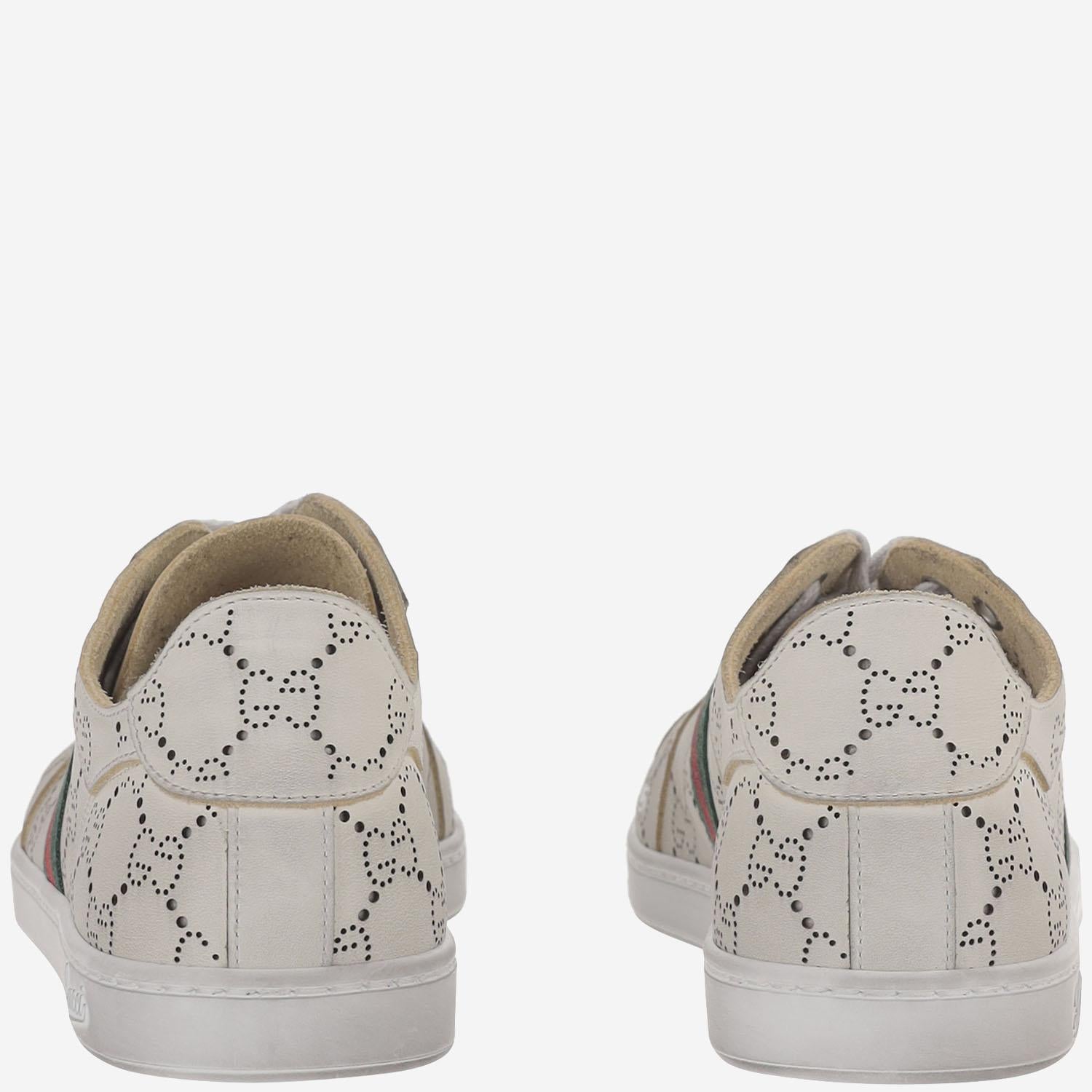 SNEAKERS IN PELLE CON  LOGO 865050 AAGGP9166 GUCCI 