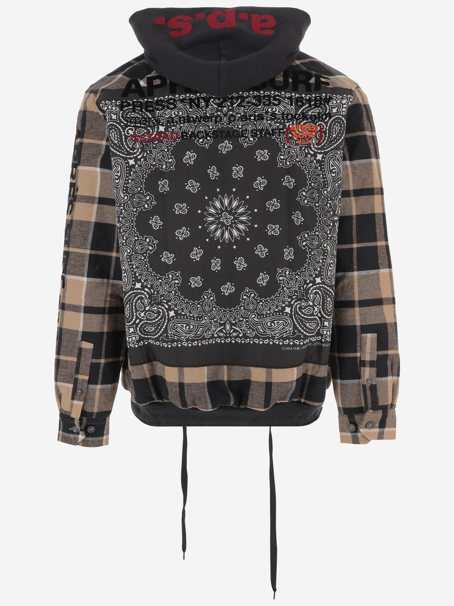 GIACCA IN MISTO COTONE CON STAMPA POSTERIORE 03GUSTAVOVERSHIRT CHOCOLATE APRES SURF 