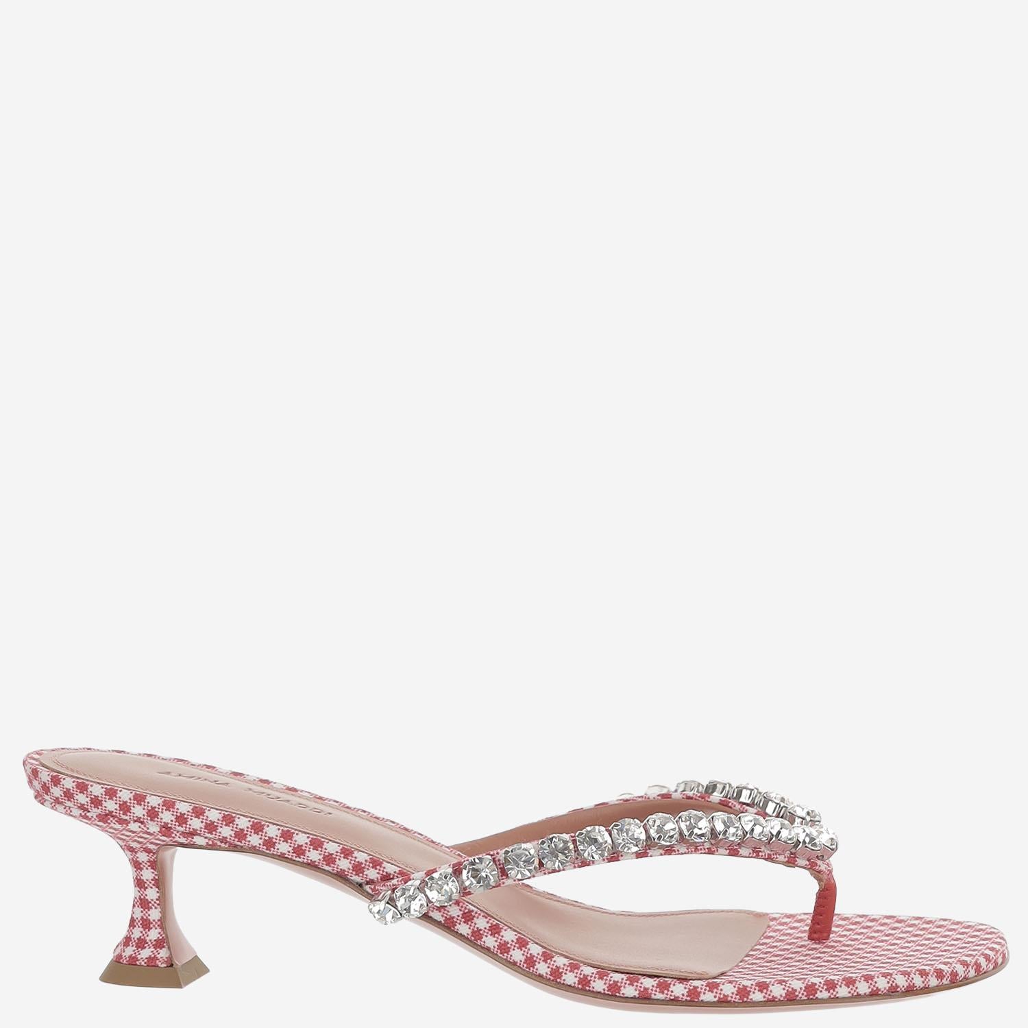 Sandali Gigi in raso GIGITHONG 45REDWHITE AMINA MUADDI 