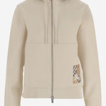 FELPA IN COTONE CON PATCH LOGO 8118582 NUTMEG BURBERRY 