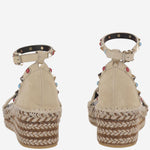 SandalI espadrillas con borchie rockstud 8W2S0HB1 GRRD9Z VALENTINO GARAVANI 