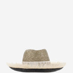CAPPELLO IN MISTO PAGLIA E VISCOSA CON RICAMO 385981 38 FERRUCCIO VECCHI 