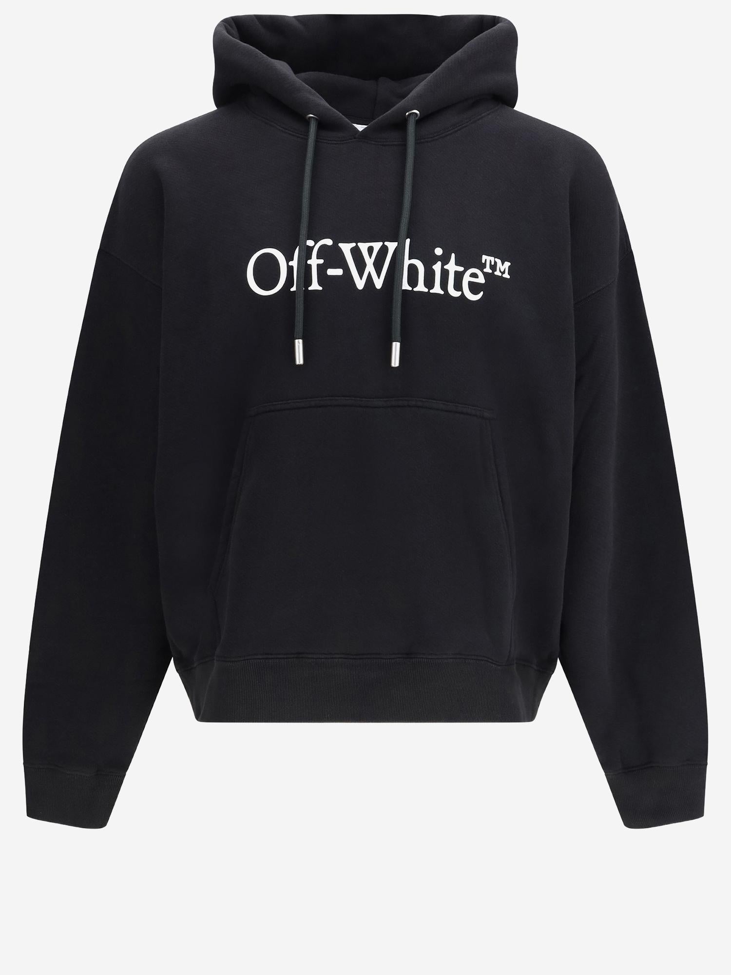 FELPA IN COTONE CON LOGO 44MBB085C9F012 1001 OFF-WHITE 