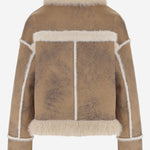 GIUBBOTTO IN NYLON CON BORDATURE IN PELLICCIA PZ121 SLV003 UNCOMMON 