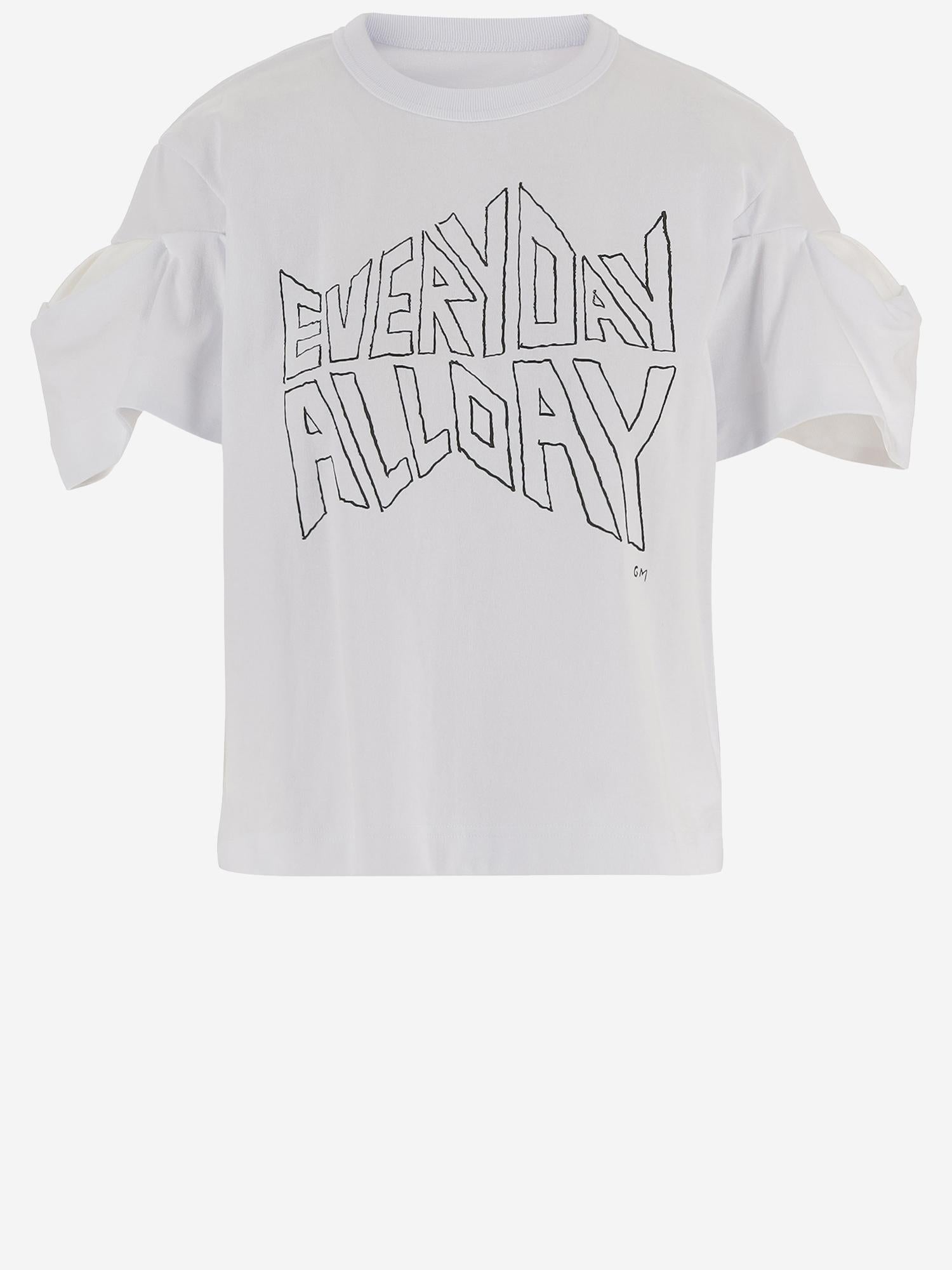 T-SHIRT IN COTONE CON MANICHE DOPPIE 08354 101 SACAI 