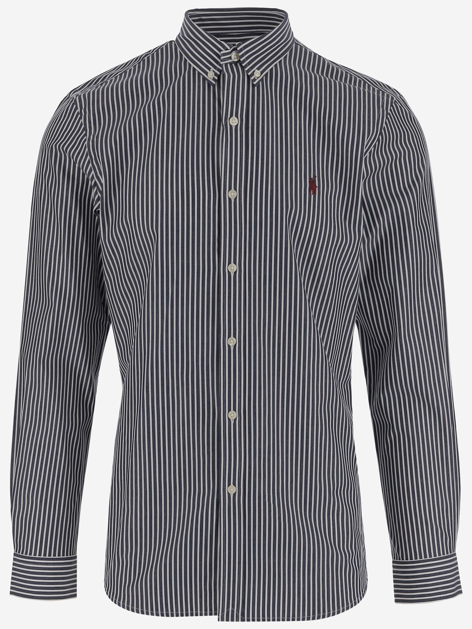 CAMICIA IN COTONE STRETCH CON LOGO 710929344 025 POLO RALPH LAUREN 