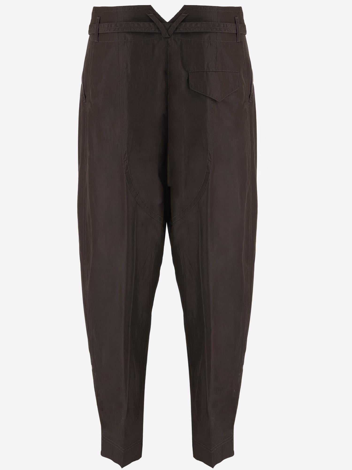 PANTALONI IN SETA CON PINCE 869591 V6D802608 BOTTEGA VENETA 