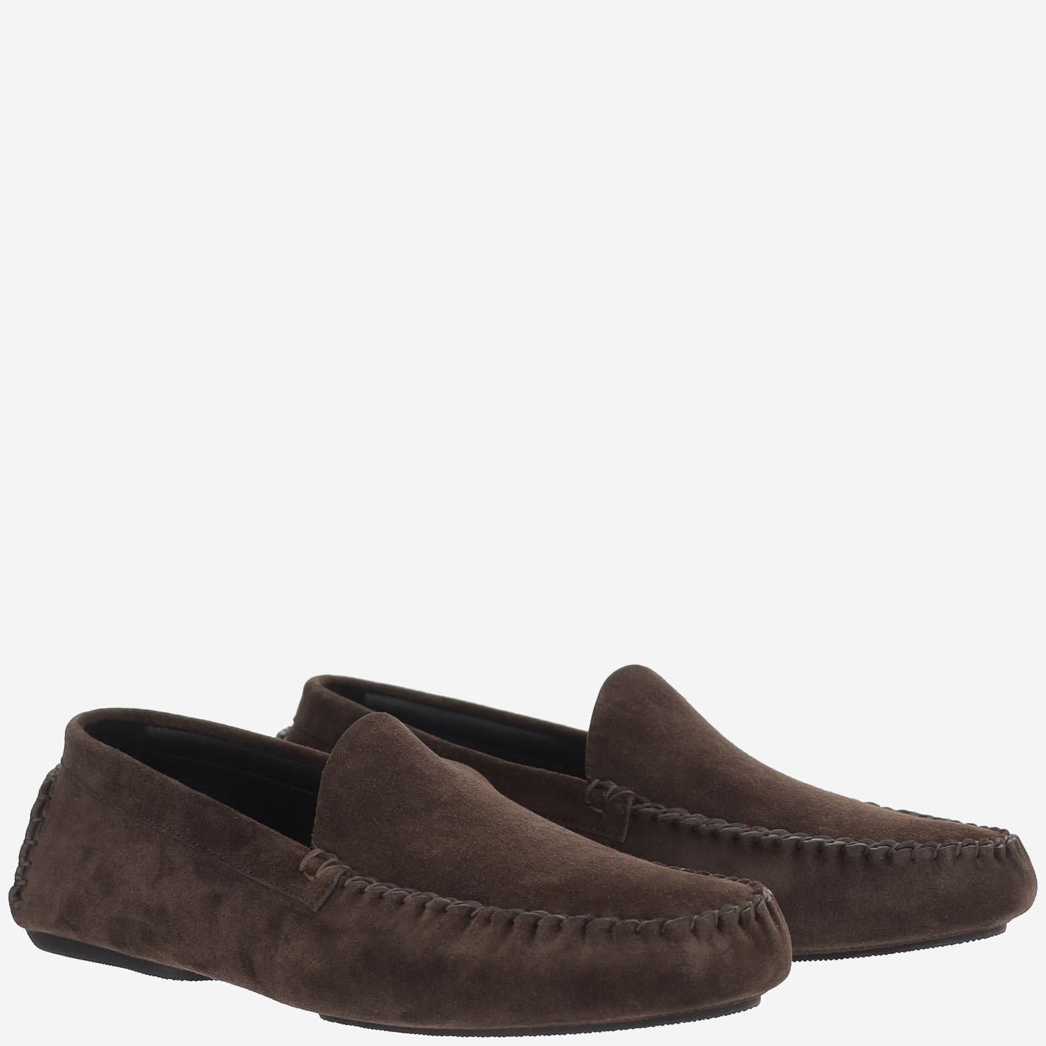 MOCASSINI IN PELLE SCAMOSCIATA<BR/> F2147L805 LQB THE ROW 