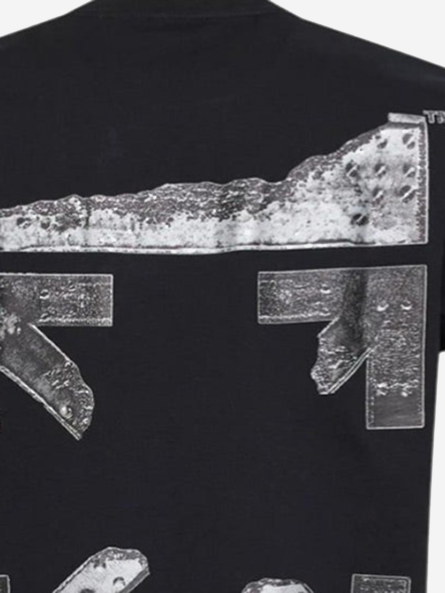 T-SHIRT IN COTONE CON LOGO 44MAA027S26J001 0001 OFF-WHITE 