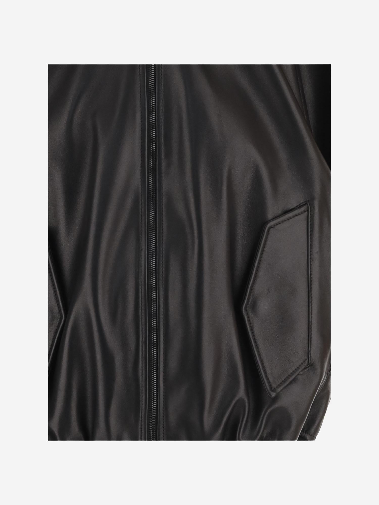 Bomber smanicato in pelle 872003 TUS111000 BALENCIAGA 