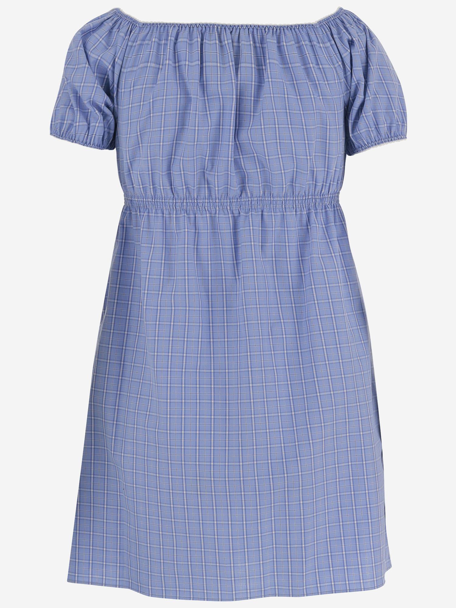 ABITO IN COTONE CON MOTIVO A QUADRI MF6225 183AF0076 MIU MIU 