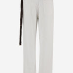 PANTALONI NAOMI IN COTONE CON CINTURA IN PELLICCIA WTR38S DWB01W008W008 DARKPARK 