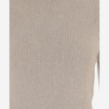 MAGLIONE IN CASHMERE CON COLLO ALTO E ORLO A ONDE 314925 BEIGE MAGDA BUTRYM 