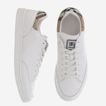 SNEAKERS SET IN PELLE 8118850 PWHITESANDIPCHK BURBERRY 