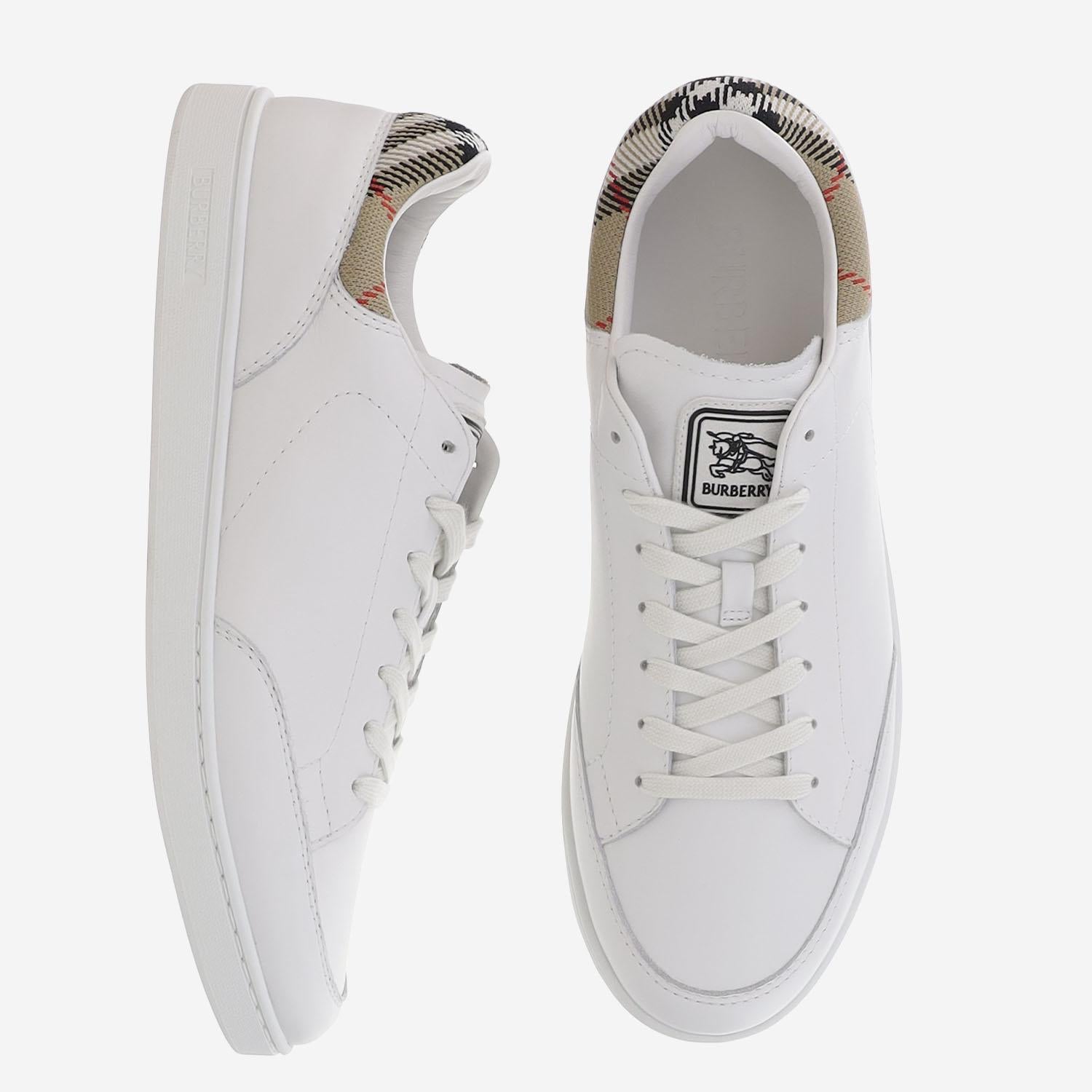 SNEAKERS SET IN PELLE 8118850 PWHITESANDIPCHK BURBERRY 
