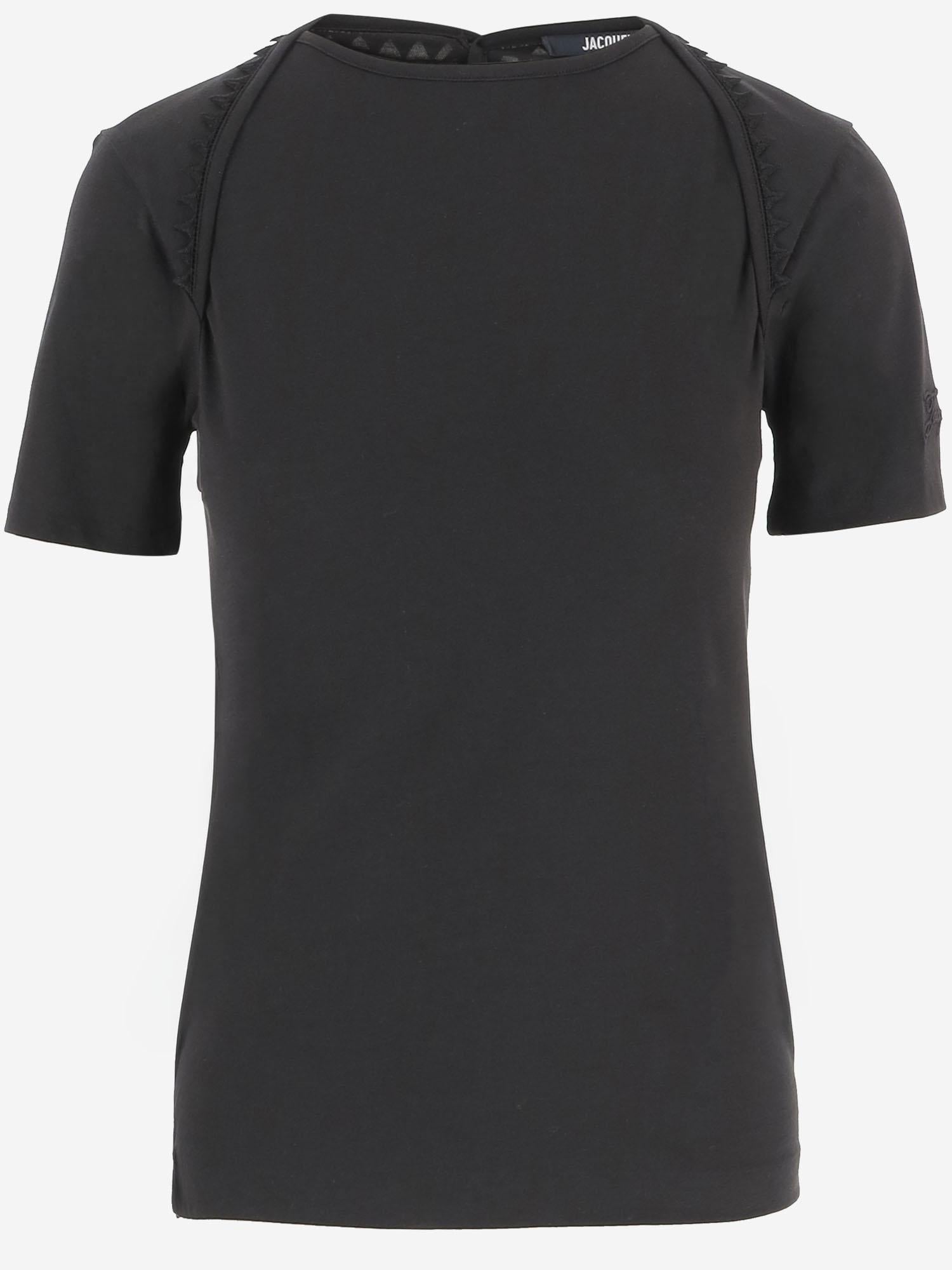 TOP IN COTONE CON BOTTONIERA POSTERIORE TSW00568AJ00189 990 JACQUEMUS 