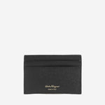 PORTACARTE GANCINI 220007 001NERO SALVATORE FERRAGAMO 