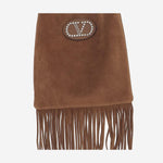 BORSA A SPALLA VALENTINO GARAVANI NELLCÔTE IN SUEDE CON FRANGE 6Y2B0D26SZX RG8 VALENTINO GARAVANI 