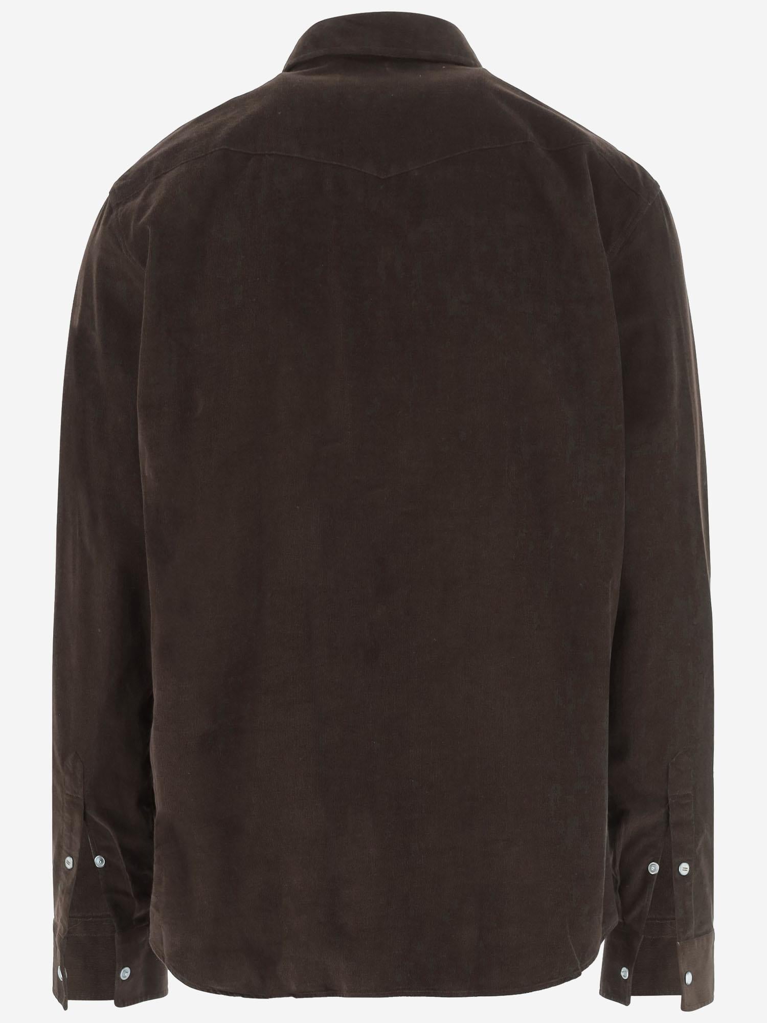 Camicia in velluto di cotone TEXANA6 75V1530 GHERARDI 