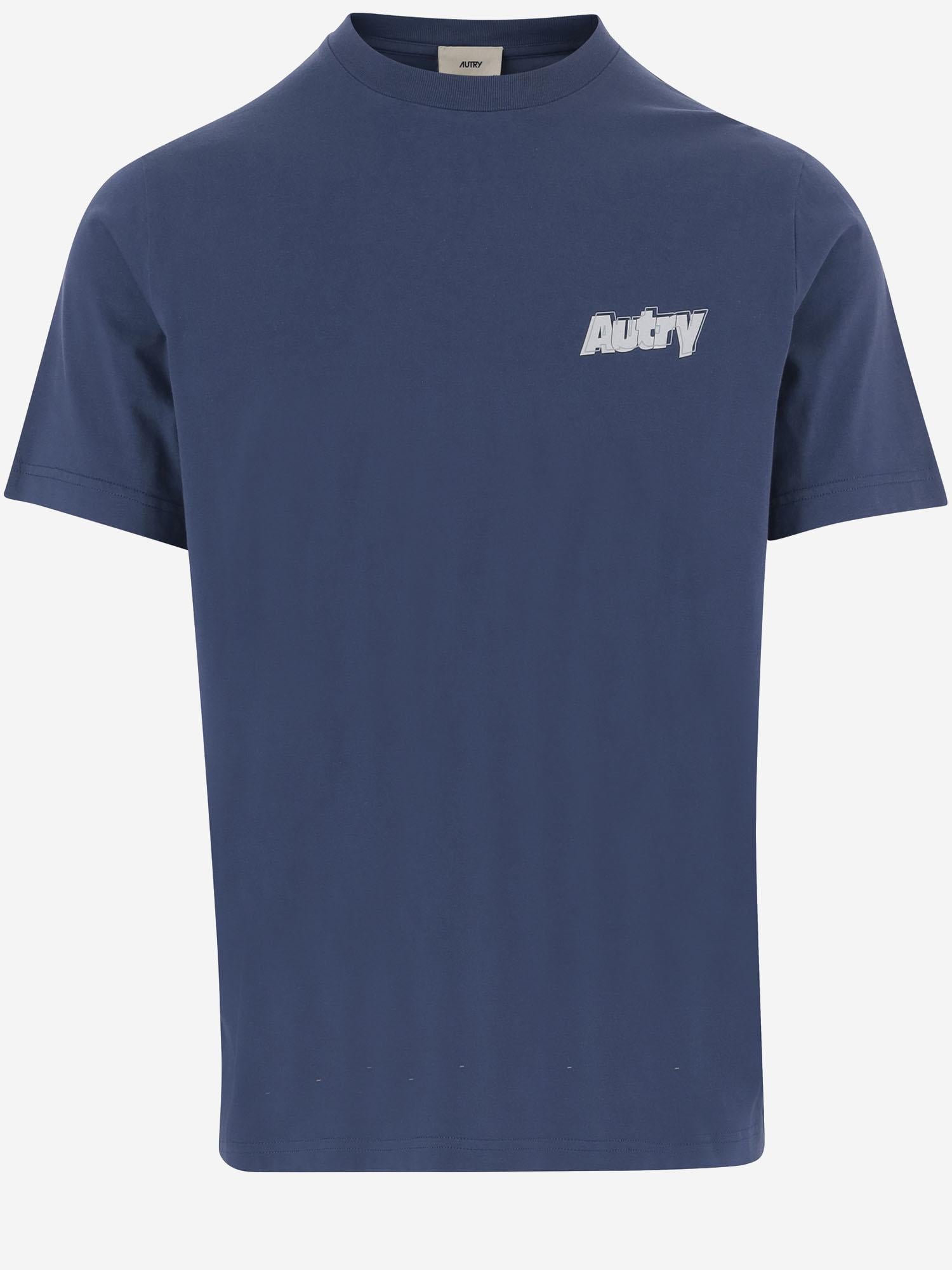T-shirt in cotone con logo TSPM045R JERSEYDRONE AUTRY 