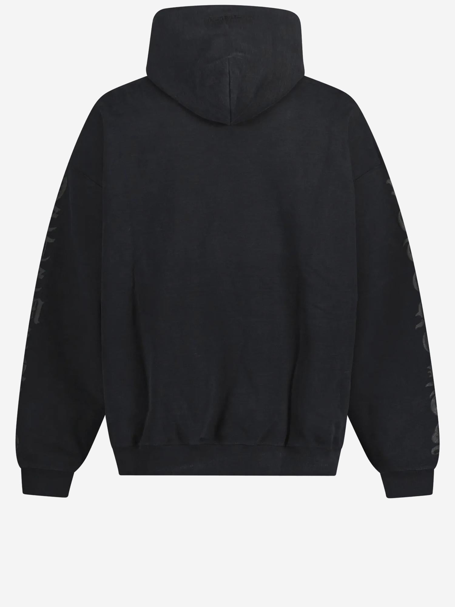 FELPA IN COTONE CON STAMPA UE54HD260B BLACK VETEMENTS 