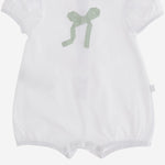 Tutina in cotone stretch con fiocco P25TO273MF032 0152 IL GUFO KIDS 