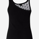 TOP IN COTONE STRETCH CON LOGO 106461 A362Z99 PINKO 
