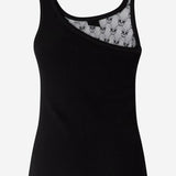 TOP IN COTONE STRETCH CON LOGO 106461 A362Z99 PINKO 