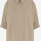CAMICIA IN COTONE CON MOTIVO A RIGHE J02DL0289 J45328273 JIL SANDER 