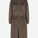 CAPPOTTO IN VELLUTO A COSTE CON CINTURA CAROLA 300002T1313 TAGLIATORE 