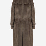 CAPPOTTO IN VELLUTO A COSTE CON CINTURA CAROLA 300002T1313 TAGLIATORE 