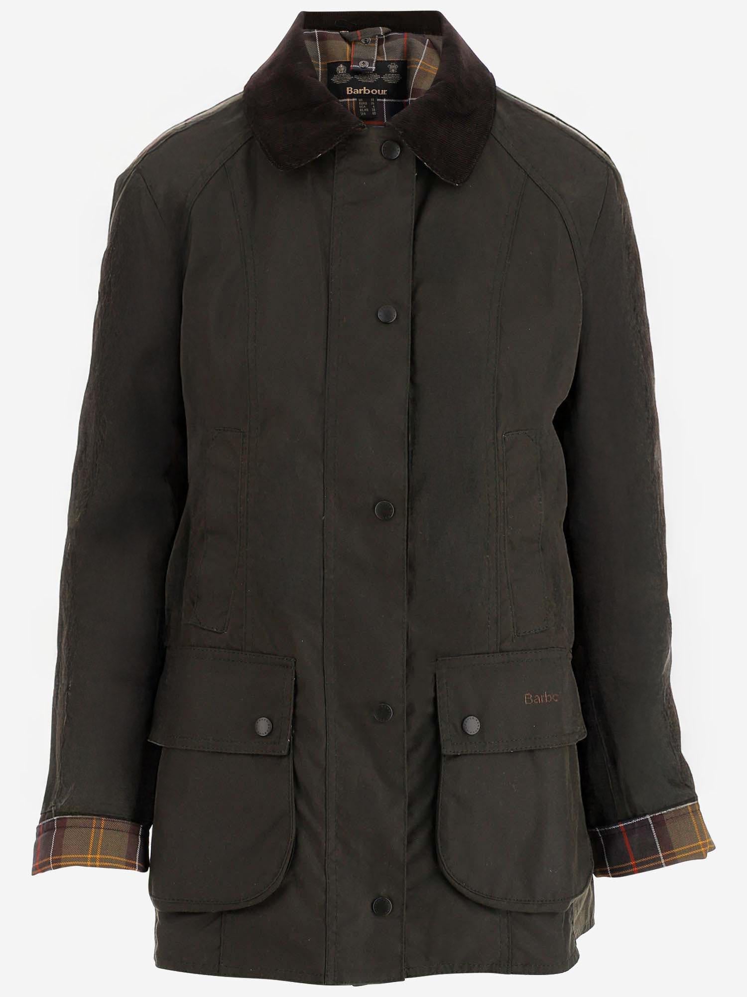 GIACCA BEADNELL IN COTONE CERATO LWX0668 OL71 BARBOUR 