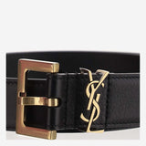 CINTURA IN PELLE LUCIDA 634437 BOO0W1000 SAINT LAURENT 