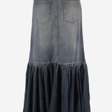 GONNA IN LYOCELL E COTONE CON CINTURA 106595 A37KPJC PINKO 