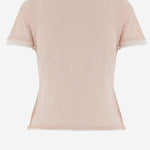 T-SHIRT IN CASHMERE CON BORDI A CONTRASTO KNJP2616 139 ARCH4 