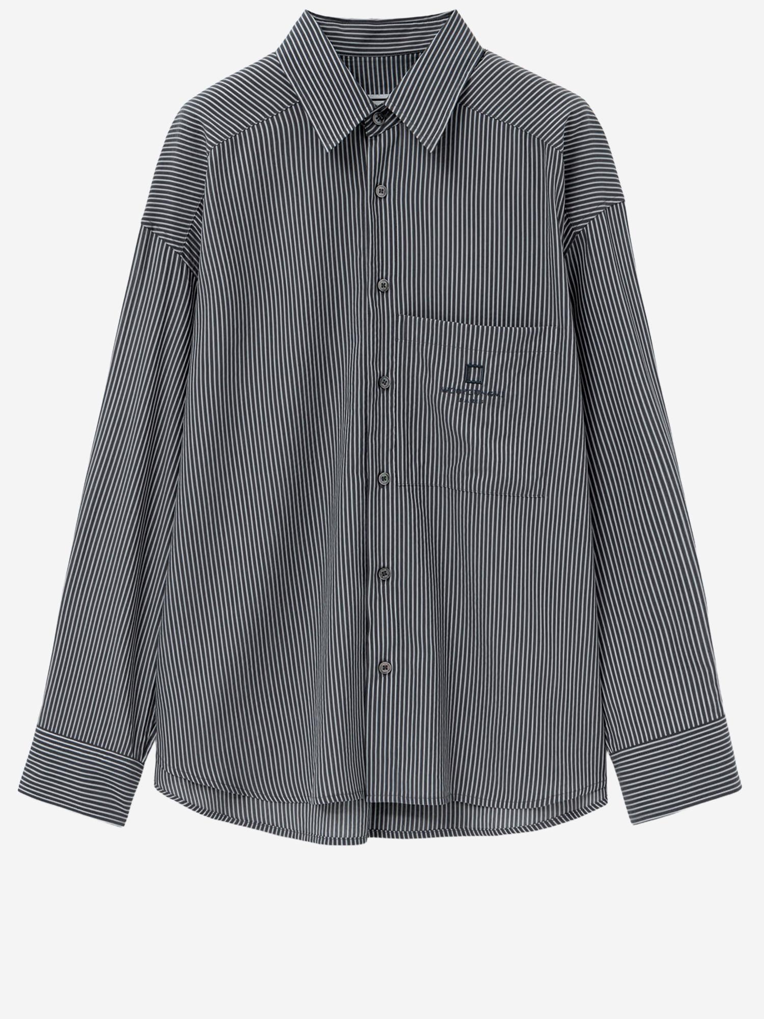 CAMICIA IN MISTO COTONE CON MOTIVO A RIGHE W261SH14 841B WOOYOUNGMI 