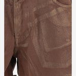 PANTALONI CORTI IN COTONE CON ORLO SFRANGIATO DAM25M04. BROWN DONT @ ME 