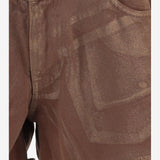 PANTALONI CORTI IN COTONE CON ORLO SFRANGIATO DAM25M04. BROWN DONT @ ME 