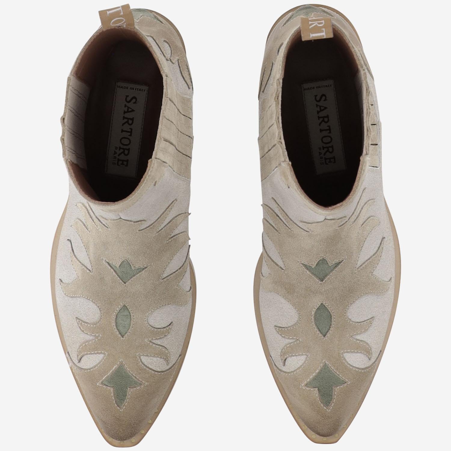 STIVALETTI IN PELLE SCAMOSCIATA<BR/> SR3645  SARTORE 
