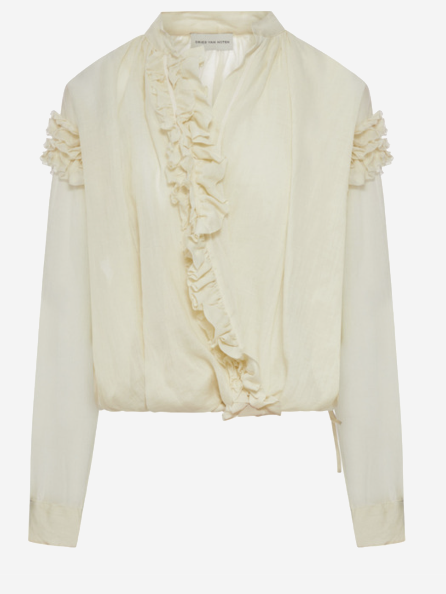 CAMICIA IN RAMIA CON ROUCHES 010745 3112006 DRIES VAN NOTEN 