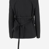 Giacca sartoriale con cintura in lana JA0350103 999B PATOU 