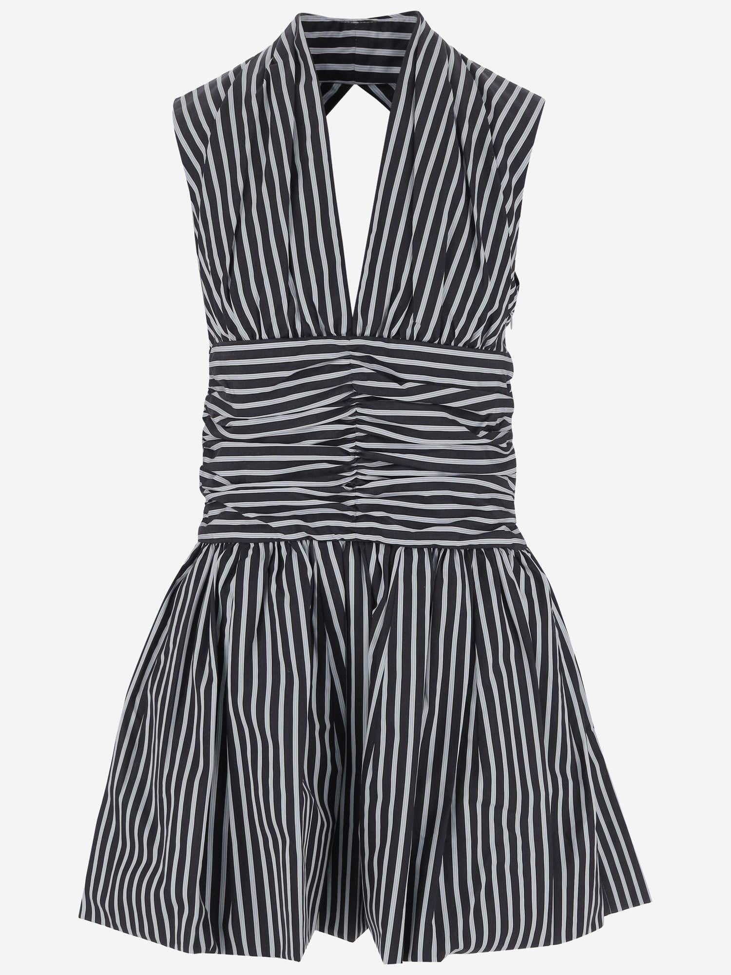 Mini abito con schiena aperta in popeline di cotone DR1760190 5066 PATOU 