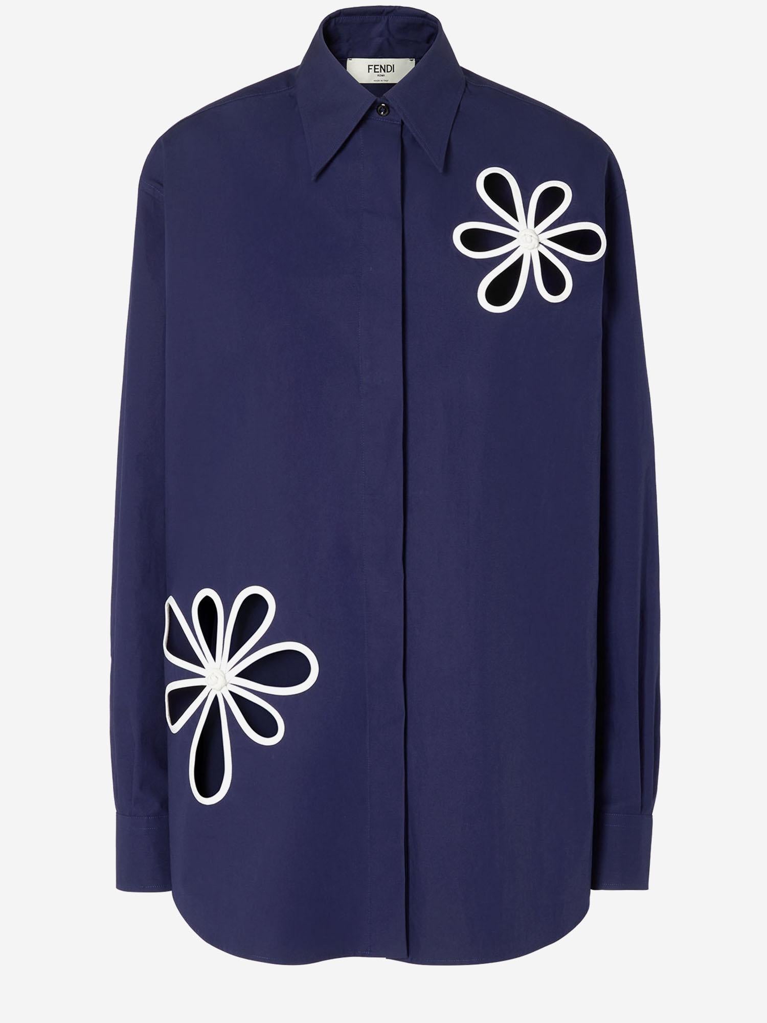 CAMICIA IN POPELINE DI COTONE FS8355 AW7VF1W0A FENDI 