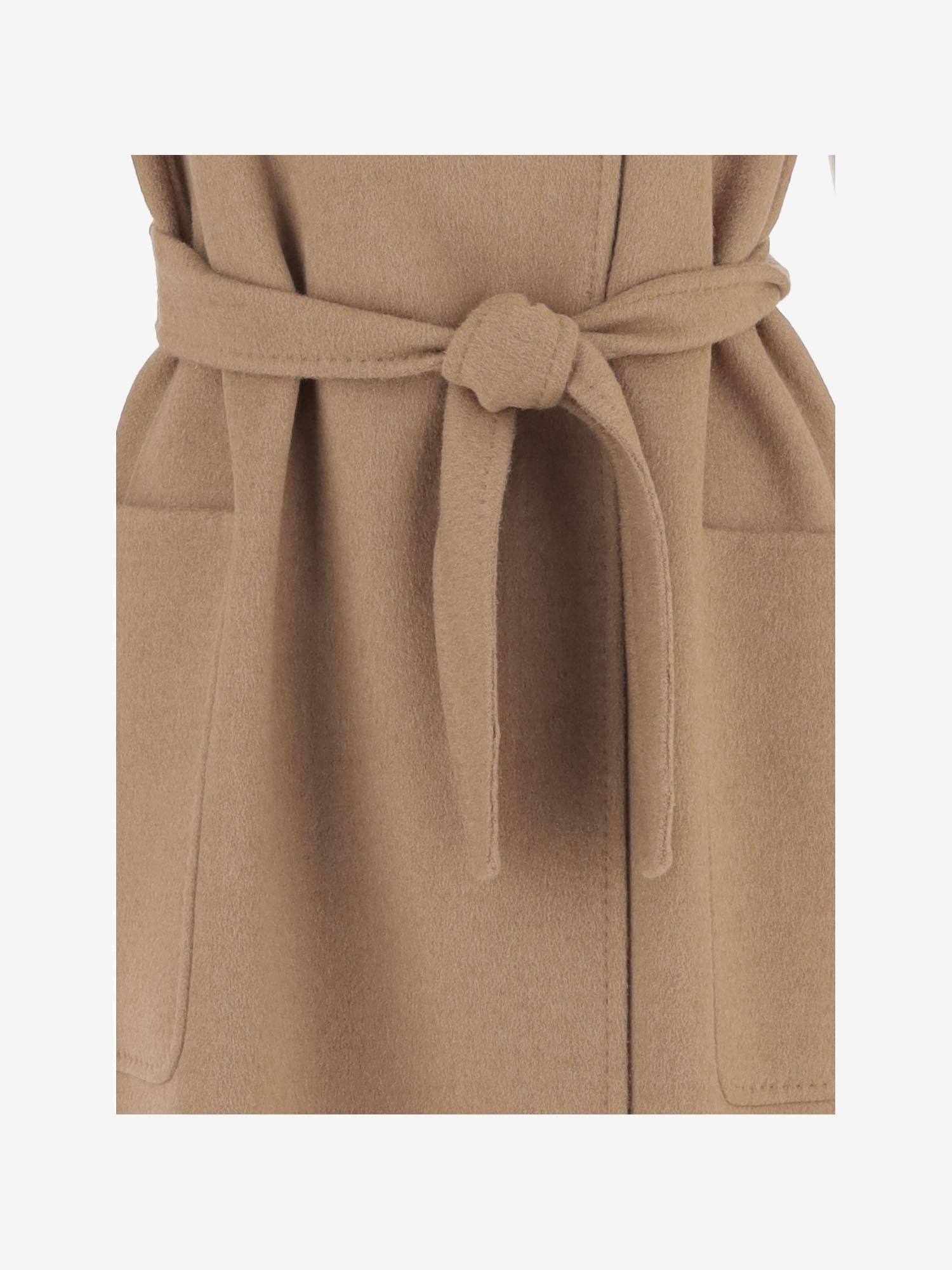 CAPPOTTO LUNGO SENZA MANICHE IN CAMMELLO BERLINA1234 001 MAX MARA 