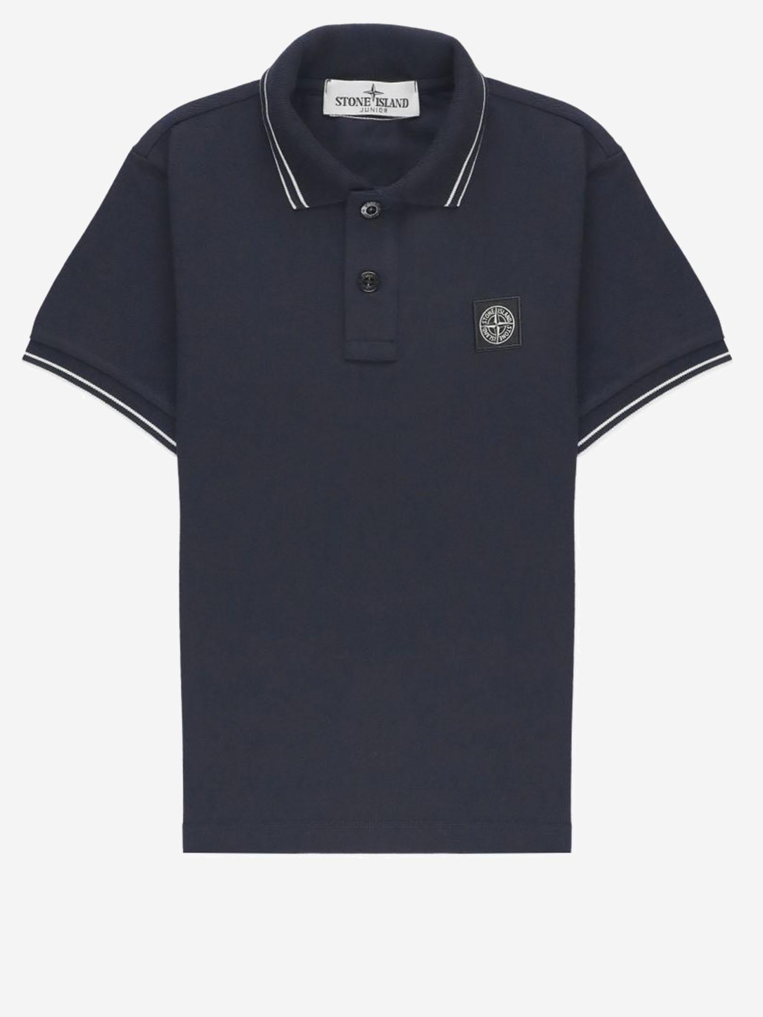 POLO IN COTONE STRETCH CON LOGO 2200001 S0018V0020 STONE ISLAND KIDS 