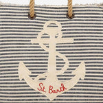 BORSA A RIGHE IN COTONE CON RICAMO BEA0003 00929L MC2 SAINT BARTH 