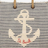 BORSA A RIGHE IN COTONE CON RICAMO BEA0003 00929L MC2 SAINT BARTH 