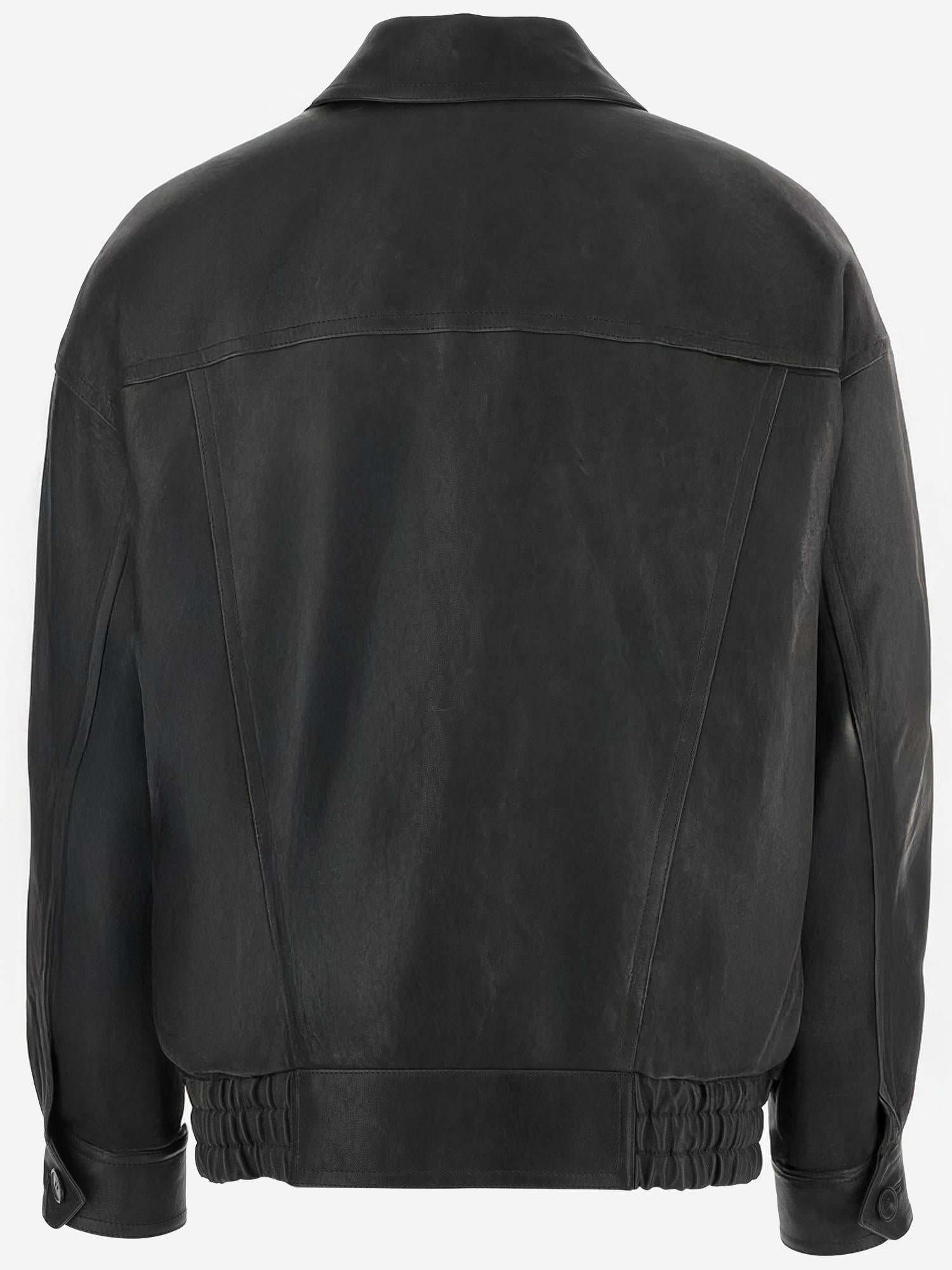GIUBBOTTO IN PELLE CON COLLETTO CLASSICO 842948 YCNX21628 SAINT LAURENT 